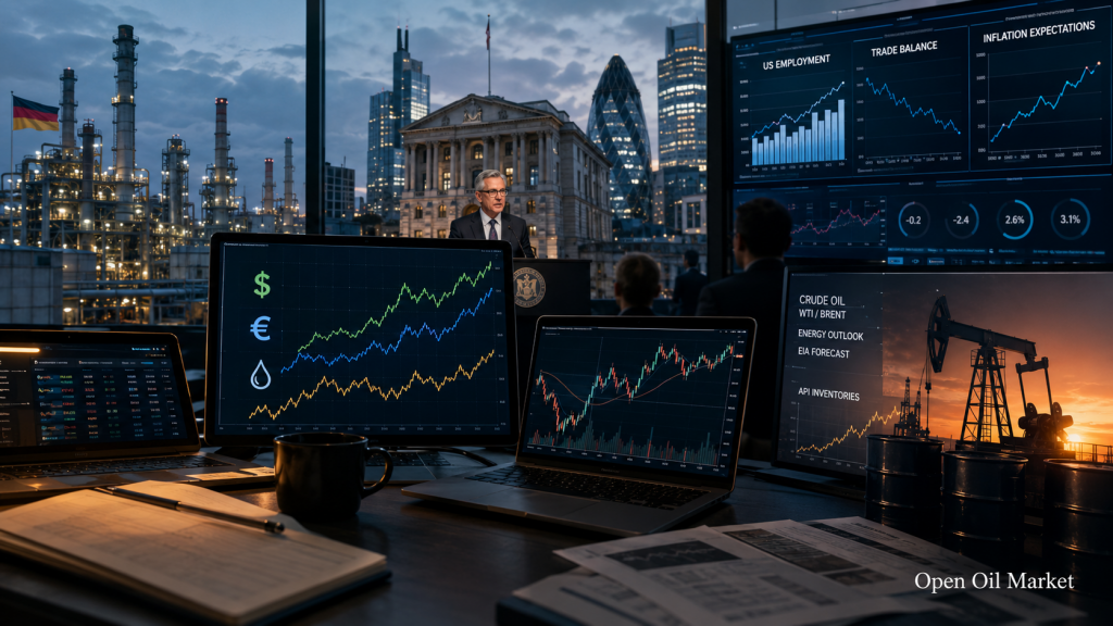 Economic Calendar and Company Reports on 7 July 2026: Germany, Bank of England, USA and Oil