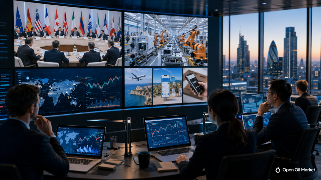 Global markets 18 May 2026, analysts assess G7 meeting, China industrial production and corporate reports from Baidu, Ryanair, Trip.com and XP Inc.