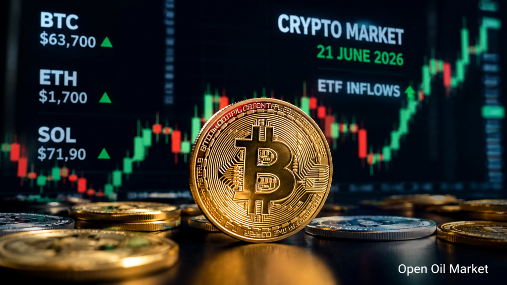 Cryptocurrency News, Sunday, June 21, 2026: Bitcoin Holds $63,000–64,000, ETF Inflows and Stablecoin Regulation Set Market Trends