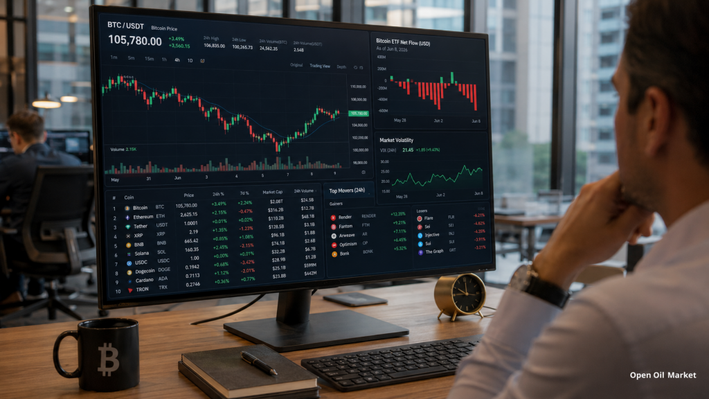 Cryptocurrency News, Tuesday, 9 June 2026: Bitcoin Holds the Market After a Dip, as Investors Assess ETF Outflows, Stablecoins, and the Top 10 Digital Assets