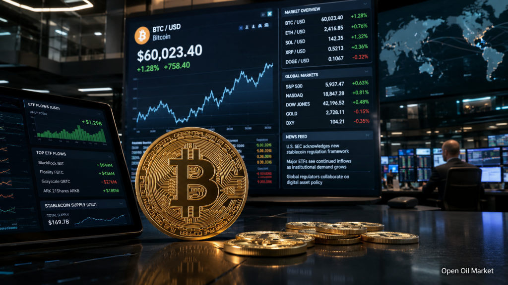 Cryptocurrency Market 29 June 2026: Bitcoin, ETFs, Stablecoins and Top 10 Digital Assets