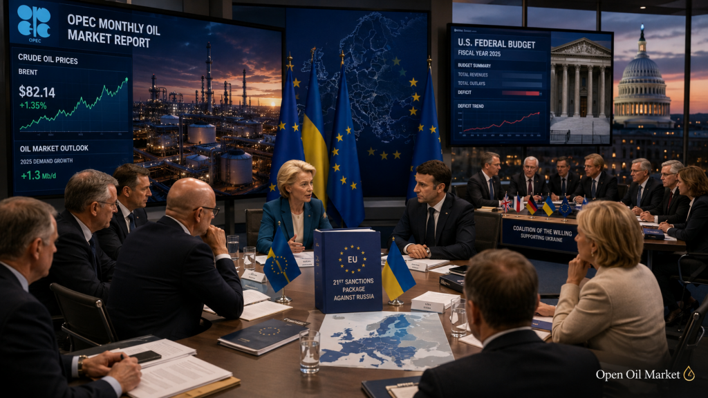 EU Sanctions Against Russia, Ukraine Meeting, OPEC Report, and US Budget Data on 13th July 2026