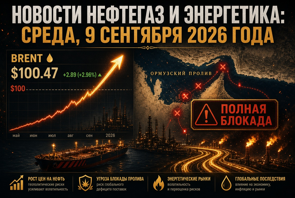 Oil and Gas News: Wednesday, 9th September 2026 - Brent Surges Towards $100 Amid Threat of Complete Blockade of Hormuz Strait