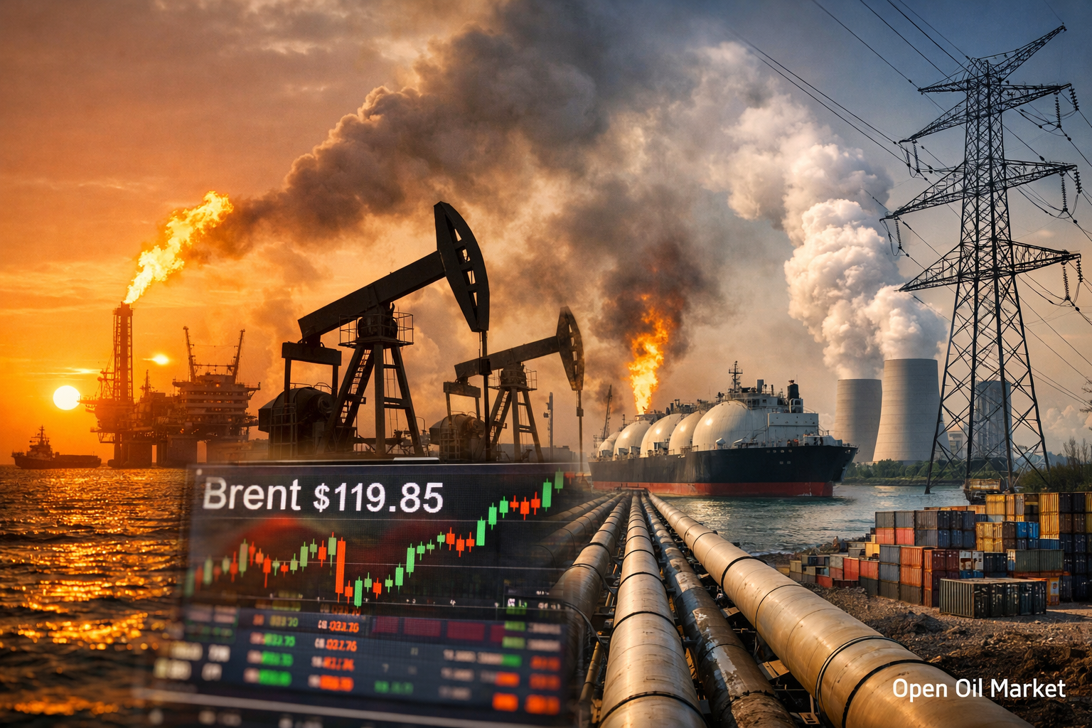 Oil and Gas News and Energy on 22 March 2026 — Oil Growth, Supply Crisis, and Fuel and Energy Sector Market
