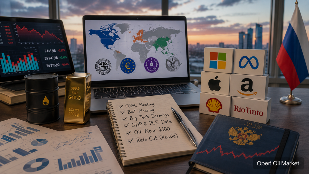 Economic Events and Corporate Reports 26 July 2026: Fed, Big Tech, Oil