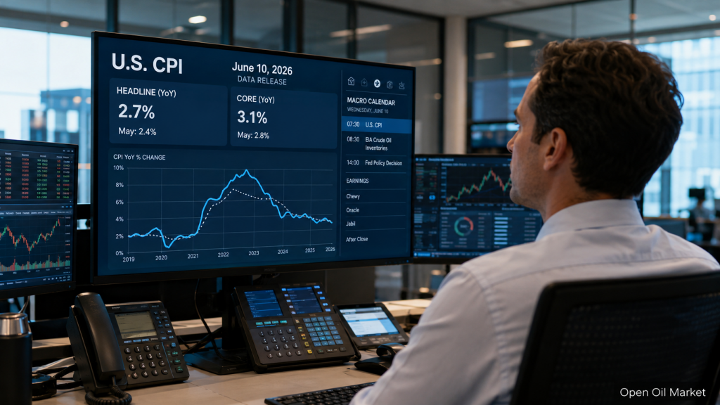 Economic Events and Corporate Reports on June 10, 2026: US CPI, Bank of Canada's Rate Decision, and Oracle Report