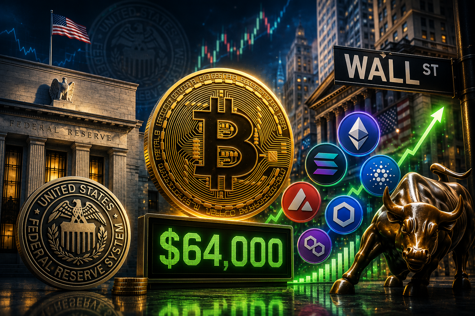 Cryptocurrency News, Thursday, 30 July 2026: Market Awaits Fed Verdict, Bitcoin Holds at $64,000, and Wall Street Engages with Altcoins