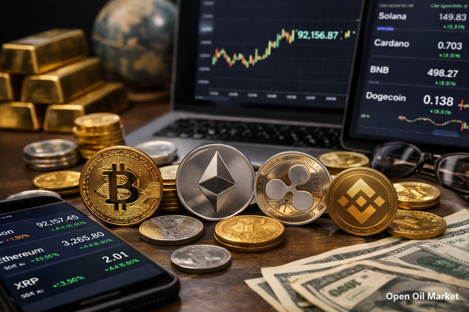 Global Cryptocurrency Market 12 January 2026 — Bitcoin around $92,000, Ethereum and Top 10 Cryptocurrencies, Institutional Investments